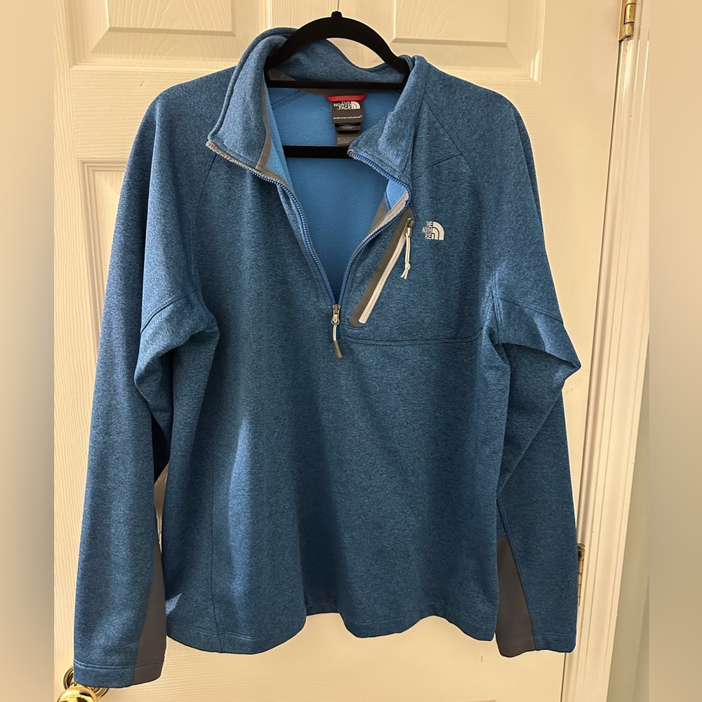 North face blue quarter zip